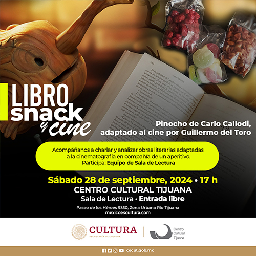 Libro, snack y Cine: Pinocho de Carlo Callodi, adaptado al cine por Guillermo del Toro